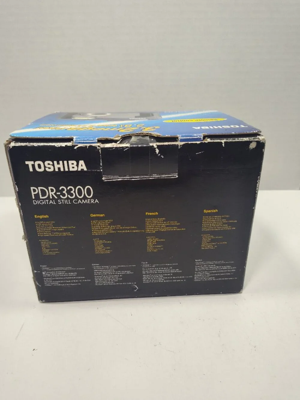Toshiba PDR-3300 Digital Camera Tested Working Box Manuals CD 64MB SD Card
